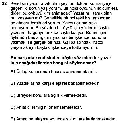 2015 YGS Türkçe 32. Soru
