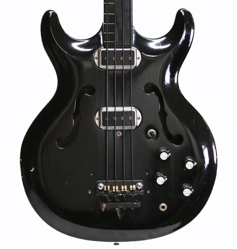 1970 HOHNER BLACK WIDOW VINTAGE BARTELL ACOUSTIC FRETLESS ELECTRIC