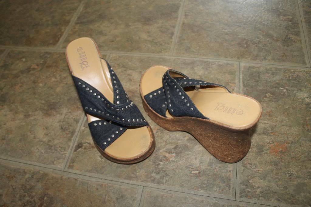 wedge heel jean (size 10)