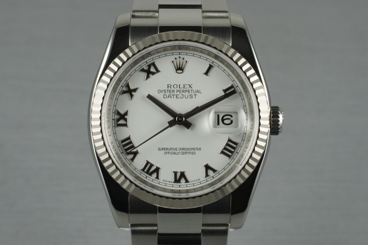 FS: 2006 Rolex DateJust Ref: 116234 with White Roman Numeral Dial