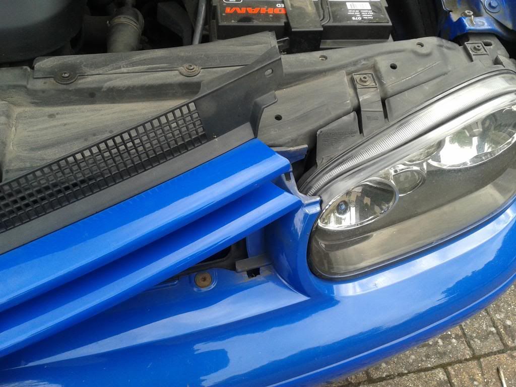 Genuine Mk4 Headlights Black Bezel Surround MkIV (Mk4) Golf & Bora