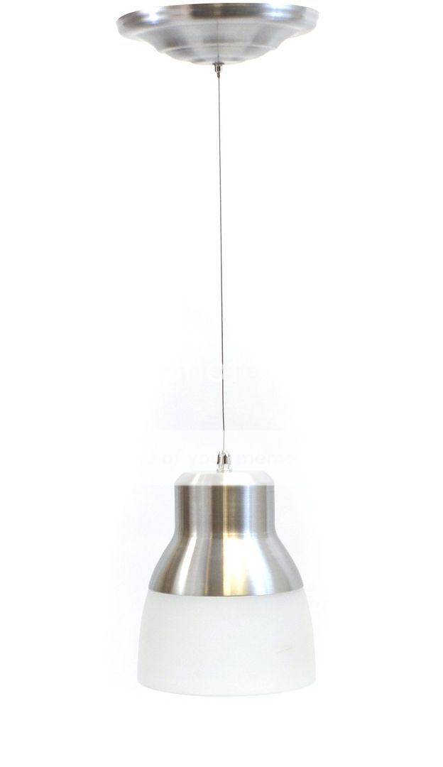 Exciting Lighting Battery Powered LED Pendant Light w Remote Brushed Nickel