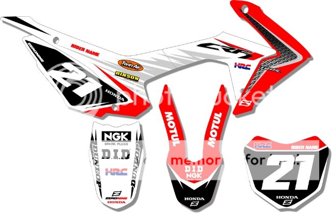 HONDA CRF110 2013-2015 MOTOCROSS MX GRAPHICS KIT ALL JAPAN 13 FULL KIT ...