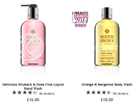 Bestsellers at Molton Brown 